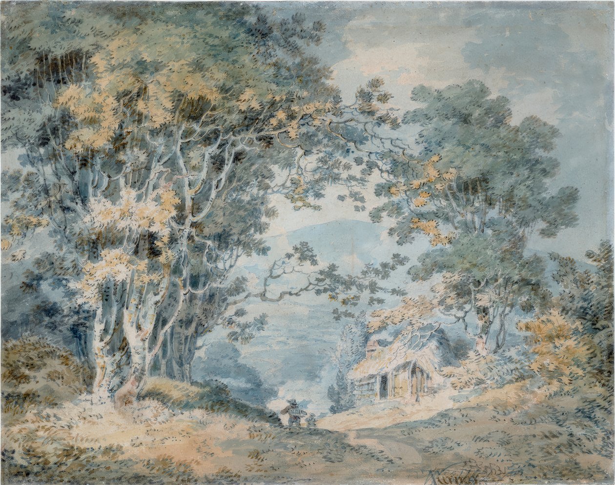 Rustics on a Country Track at Hindhead, Surrey by Joseph Mallord William Turner