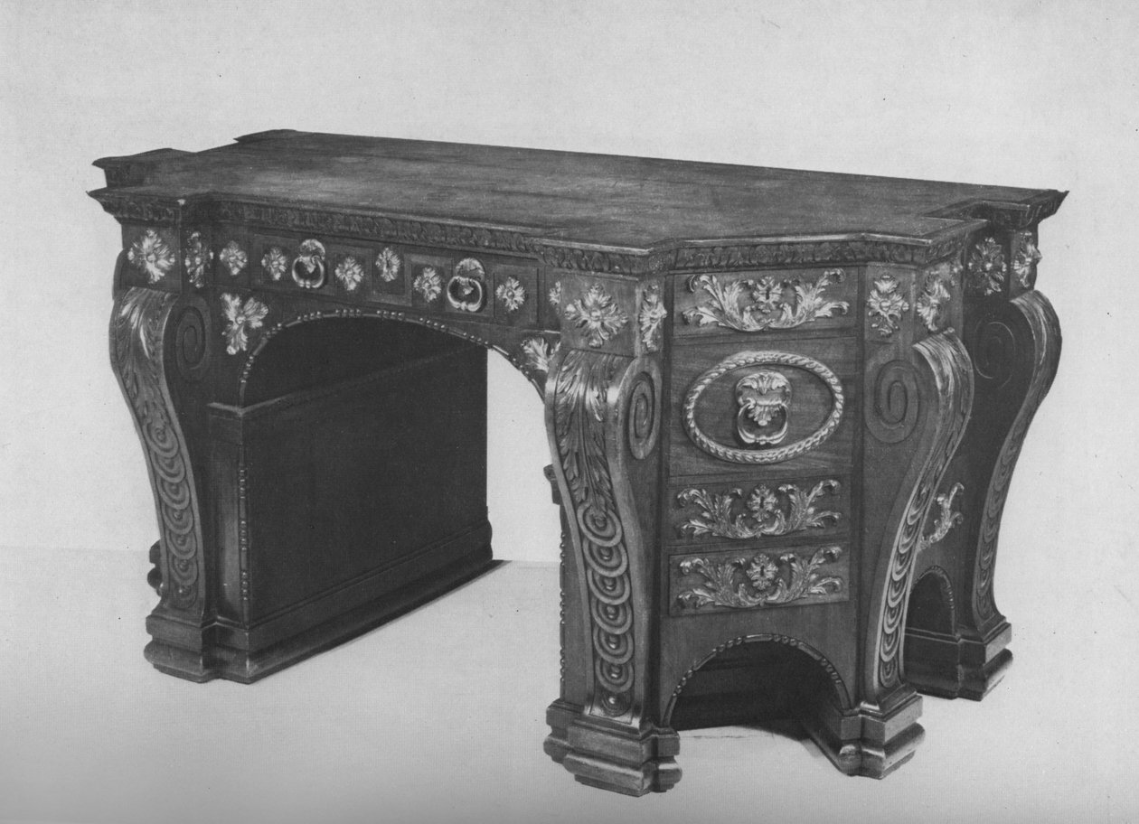 One of a pair of George II library tables by William Vile