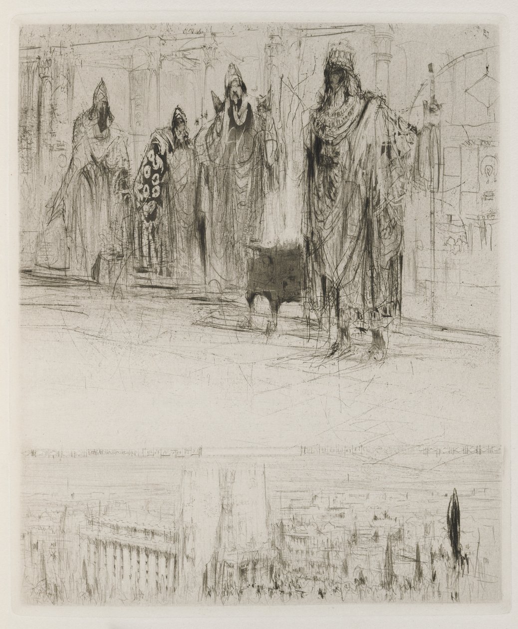 Herodias: Page 13, The tetrarch was awaited by several Galileans, the master of scribes, the chief of the land steward, the manager of the salt mines, and a Jew from Babylon commanding his troops on horse by William Walcot