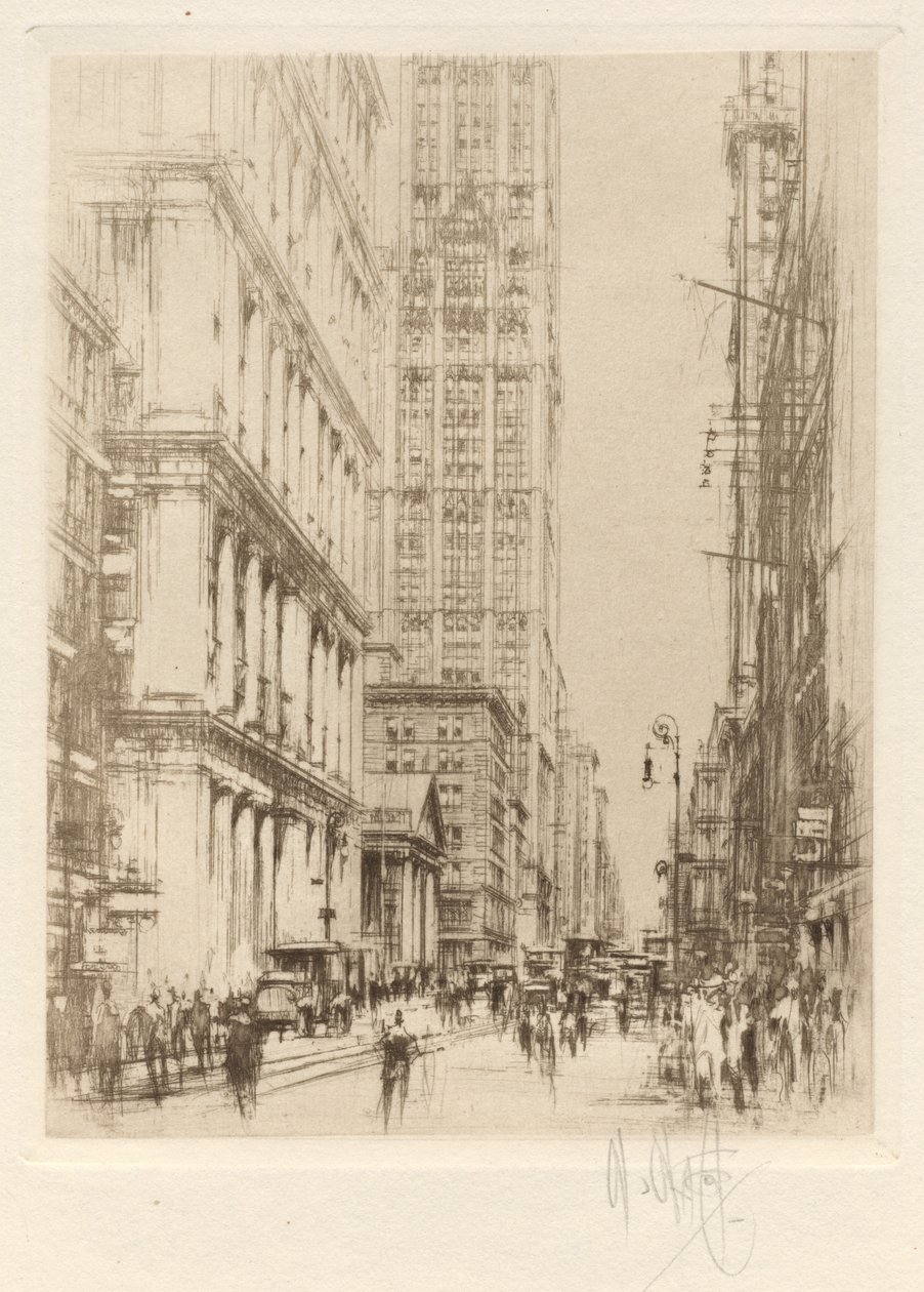 Lower Broadway, Down-Town New York by William Walcot