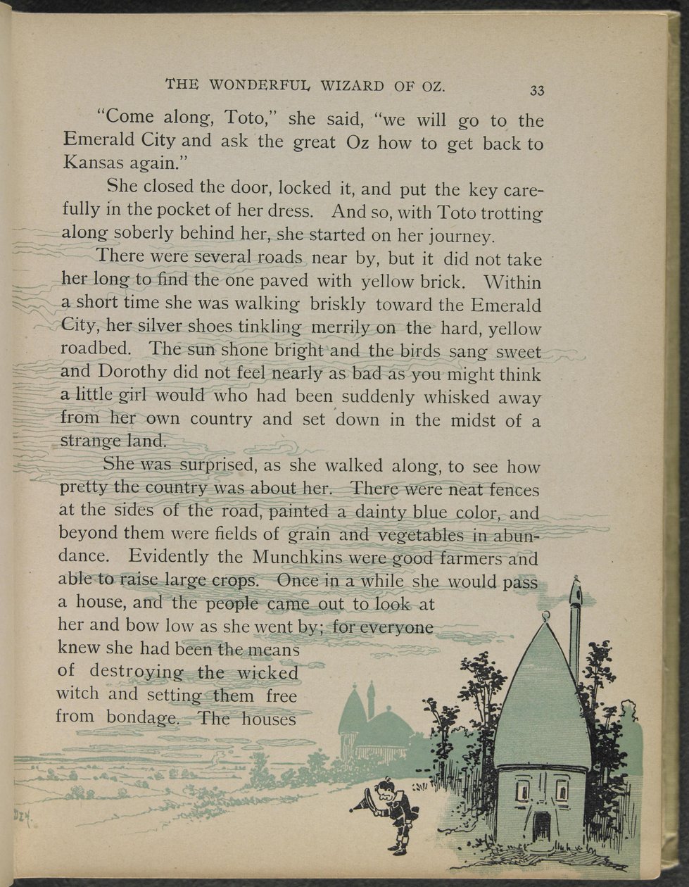Illustration from "The Wonderful Wizard of Oz" by Lyman Frank Baum by William Wallace Denslow