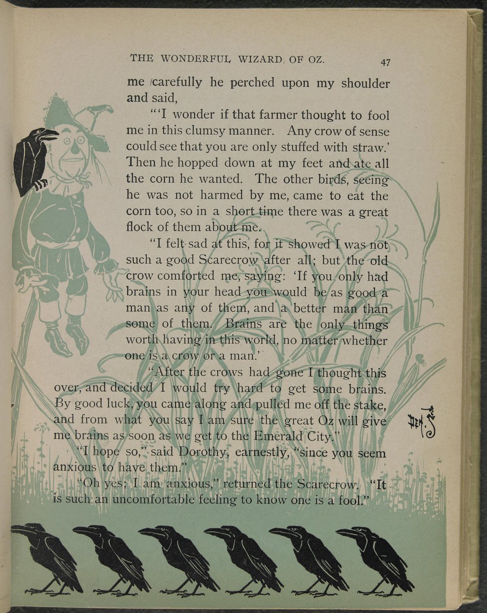 Illustration from "The Wonderful Wizard of Oz" by Lyman Frank Baum by William Wallace Denslow