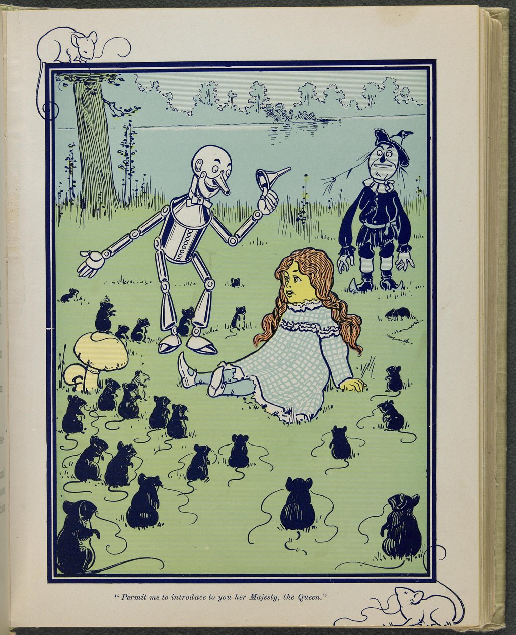 "Permit Me to Introduce You to Her Majesty, the Queen", Illustration from "The Wonderful Wizard of Oz" by Lyman Frank Baum by William Wallace Denslow