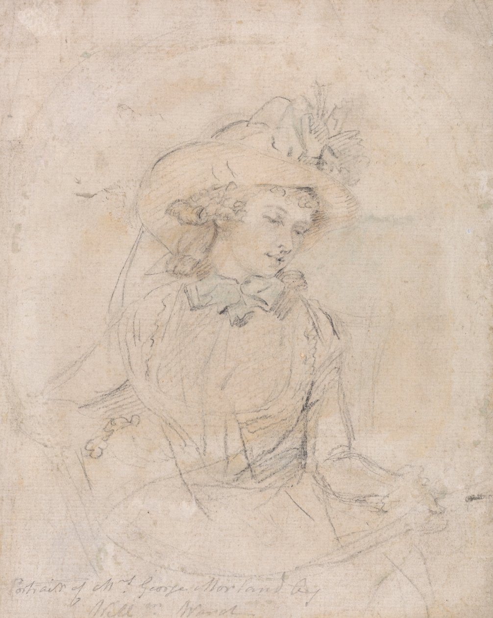 Portrait Study of Mrs. George Morland by William Ward