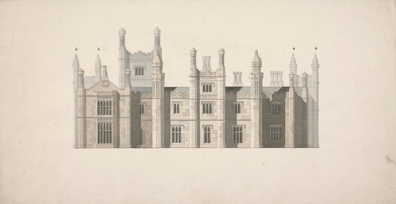 Elevation of a Proposed Design for Cambridge Colleges by William Wilkins