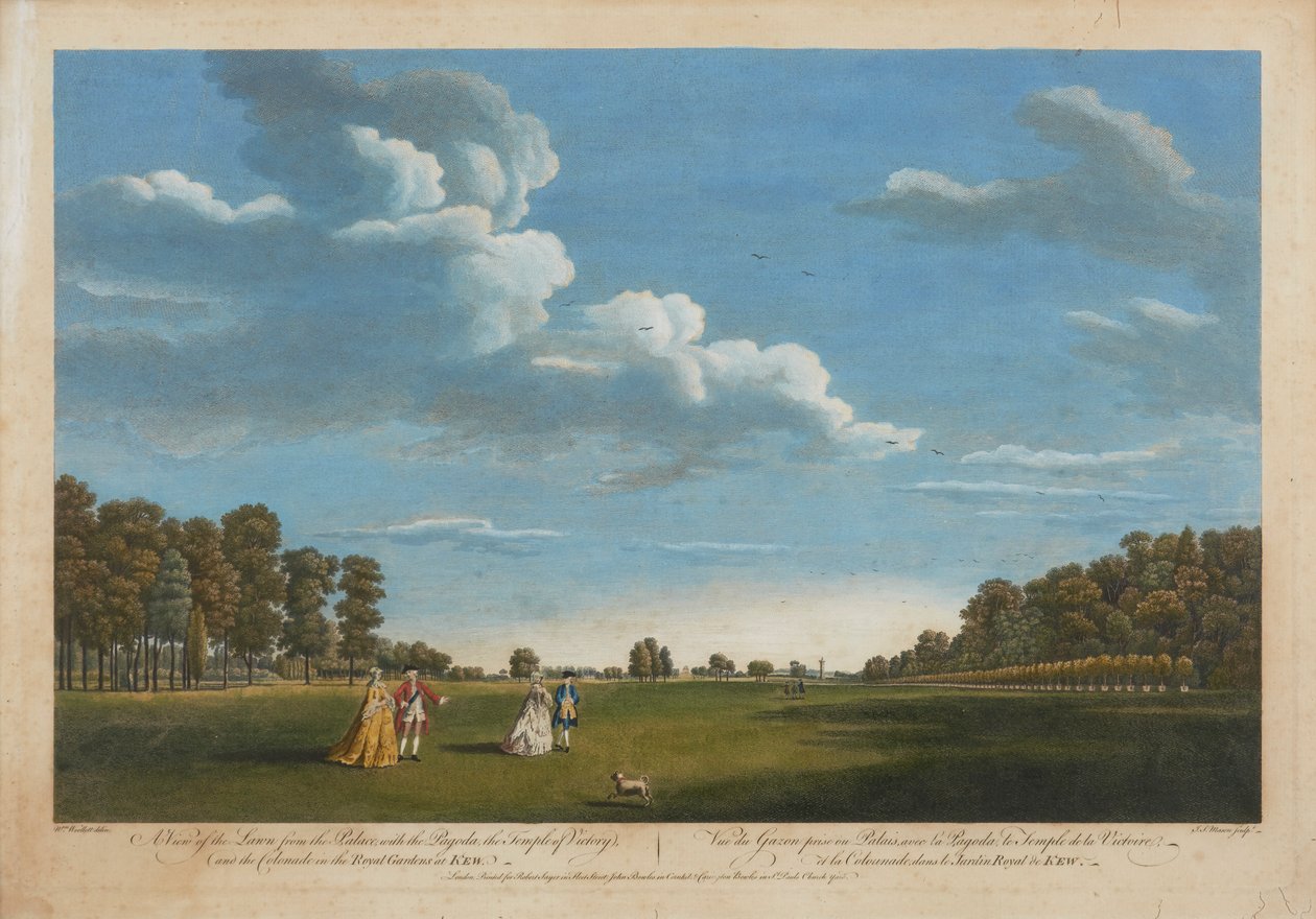 A View of the Lawn from the Palace with the Pagoda by William Woollett