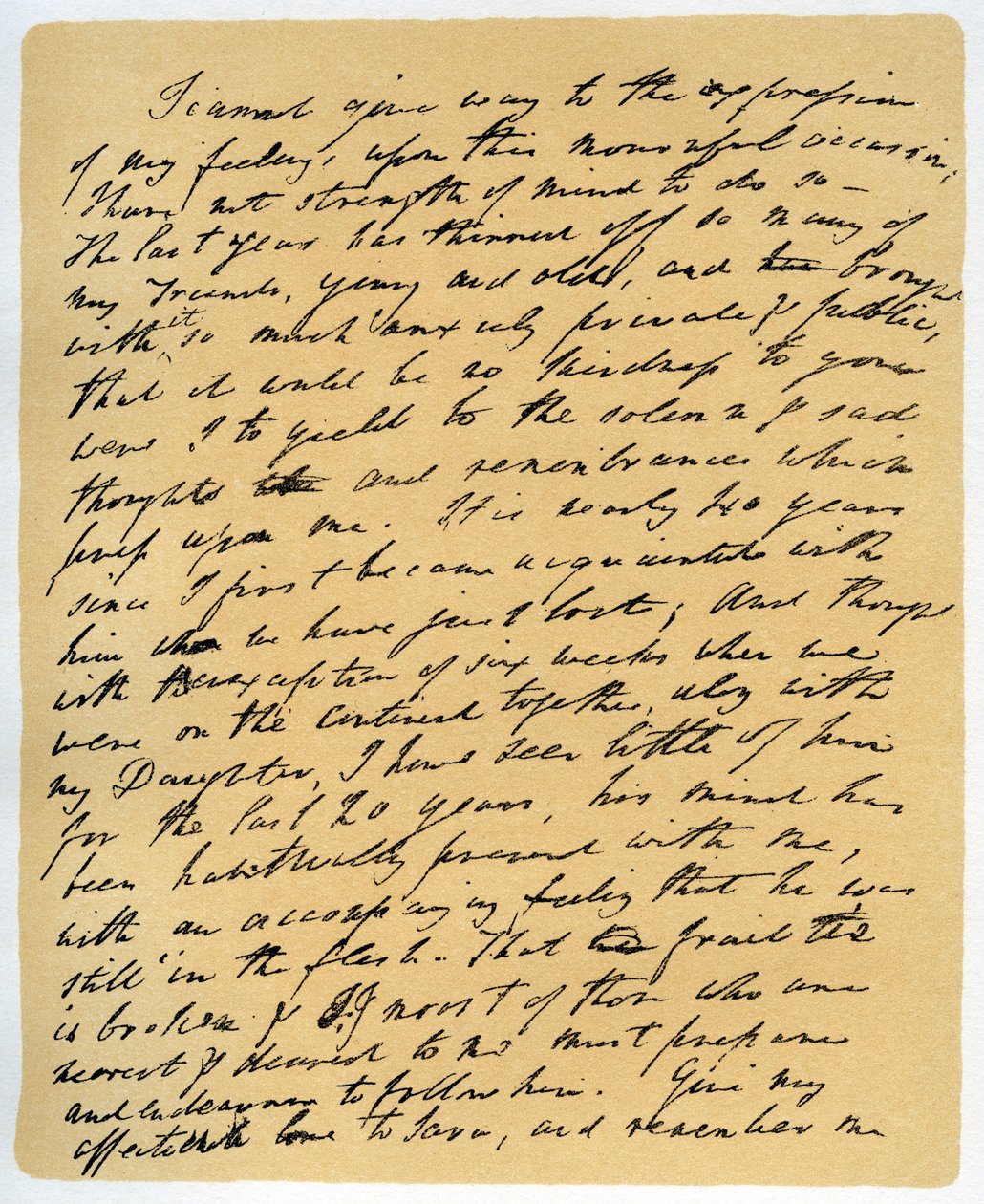 Letter from William Wordsworth on the death of Samuel Taylor Coleridge, 29th July 1834 by William Wordsworth
