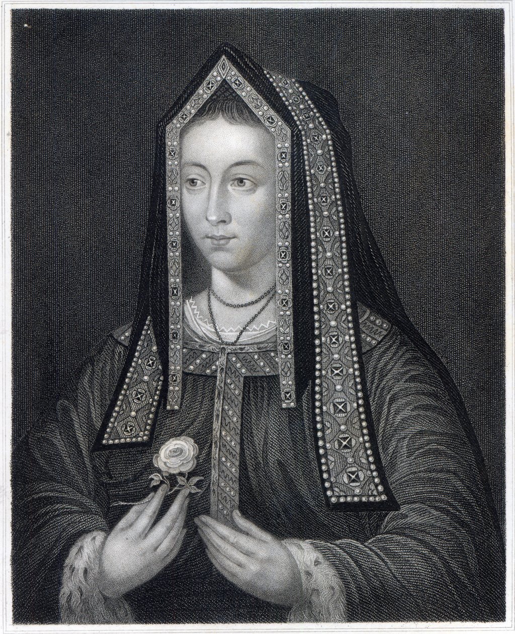 Portrait of Elizabeth of York by William the Younger Holl