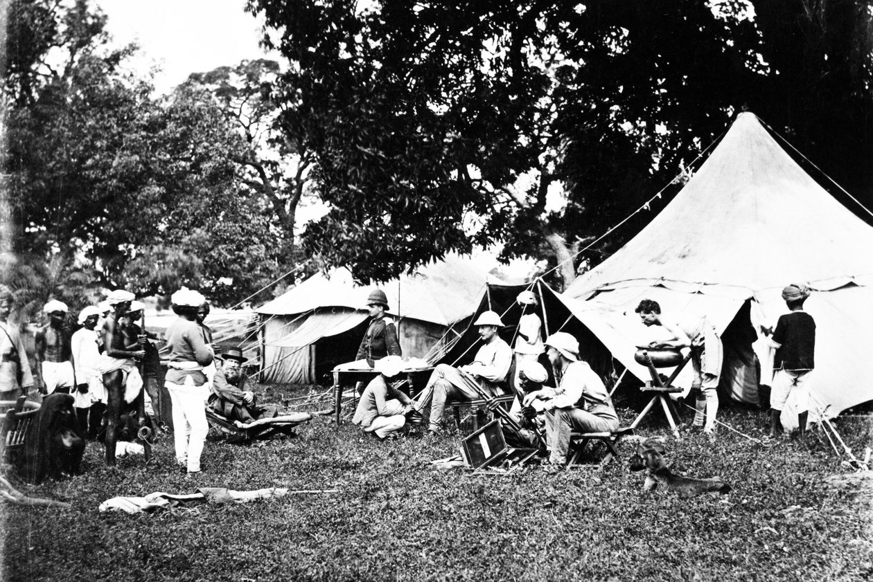 British Indian Army Camp, c.1860s by Willoughby Wallace Hooper