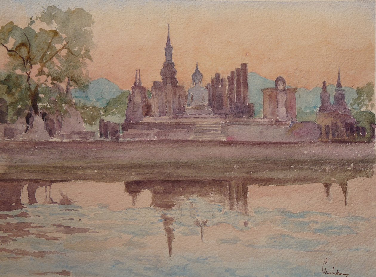 Sunset, Wat Maharthat, Sukhotai by Wilson Clive