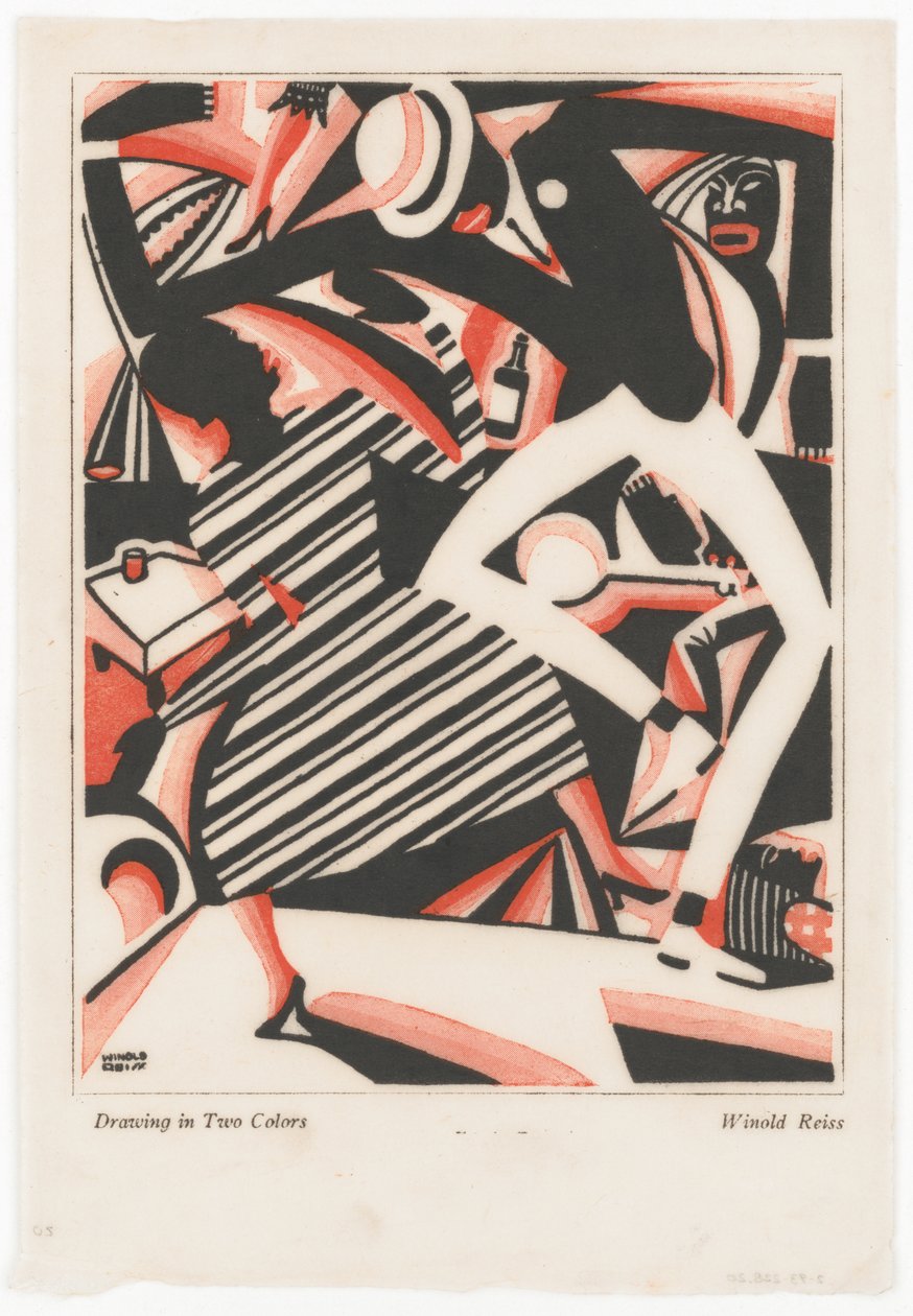 Drawing in Two Colors, or Interpretation of Harlem Jazz I by Winold Reiss