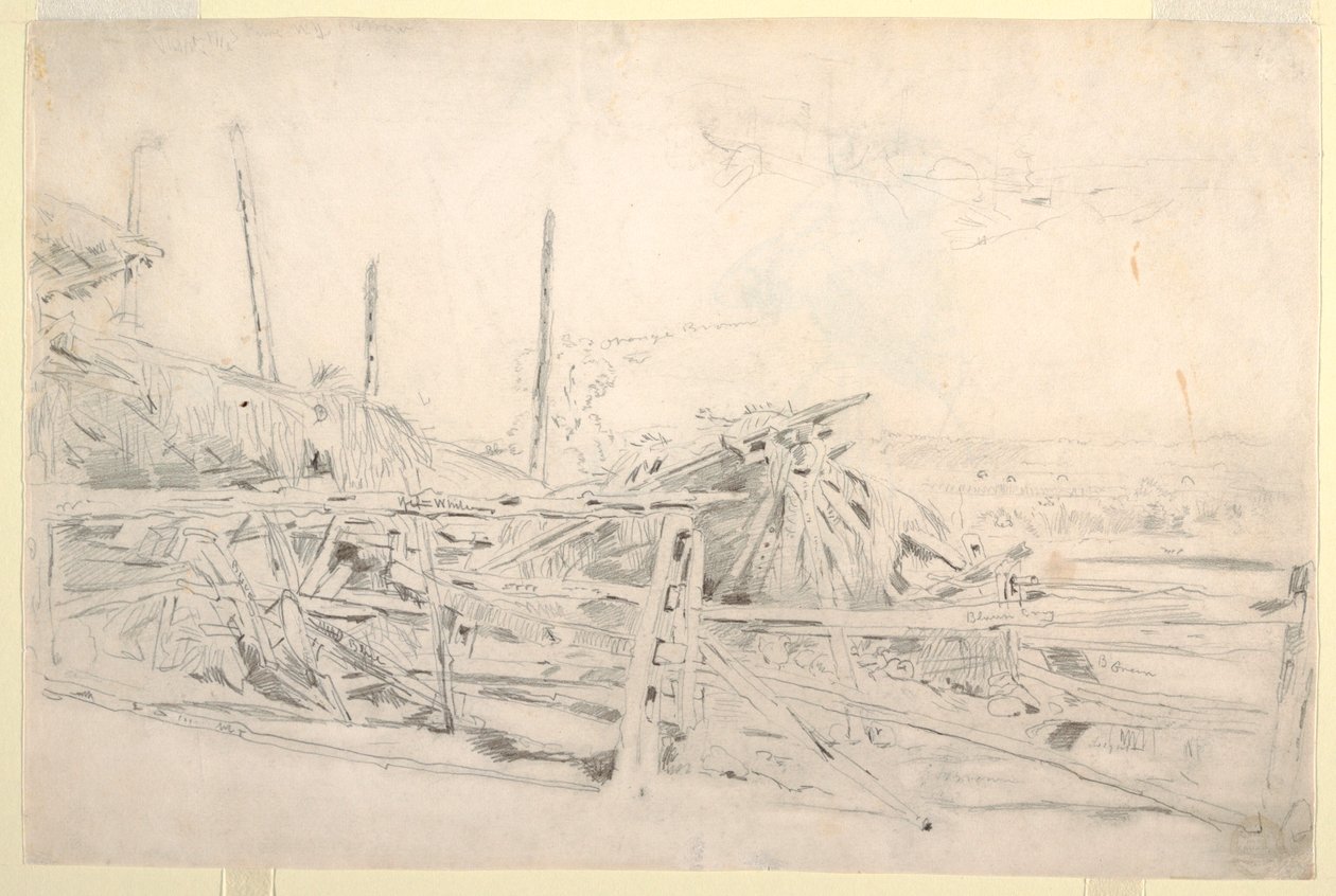 Haystack and Rail Fence, ca. 1870 by Winslow Homer