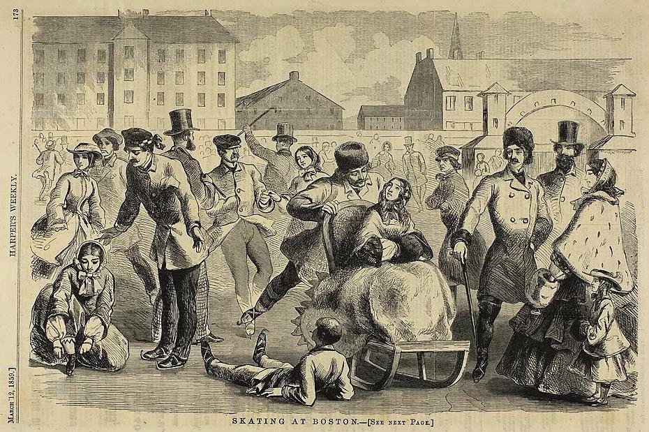 Skating Boston Harpers by Winslow Homer