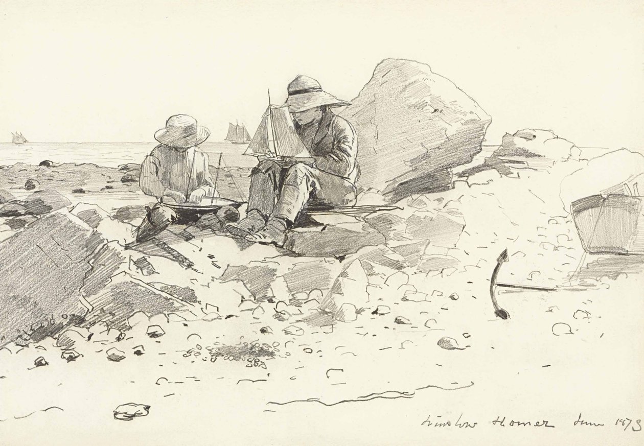 The Boat Builders by Winslow Homer
