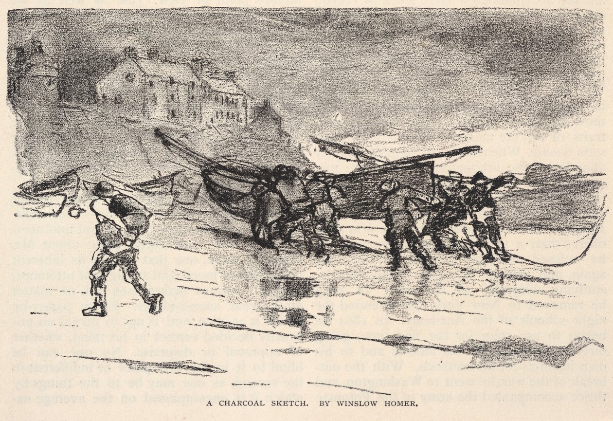 A Charcoal Sketch, from The Century Magazine, November 1883 by Winslow Homer