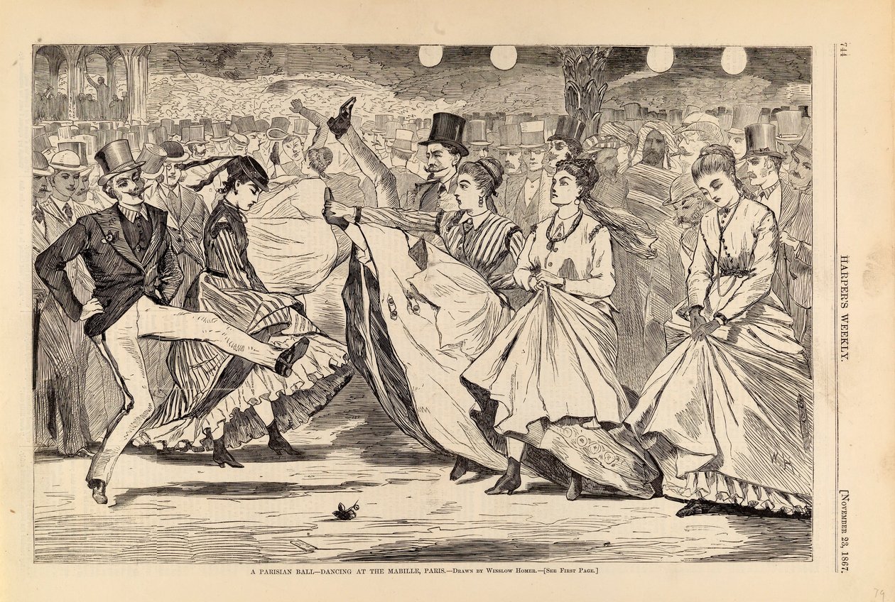 A Parisian Ball--Dancing at the Mabille, Paris by Winslow Homer