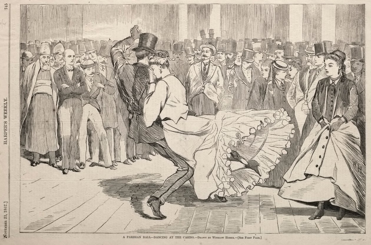 A Parisian Ball - Dancing at the Casino by Winslow Homer