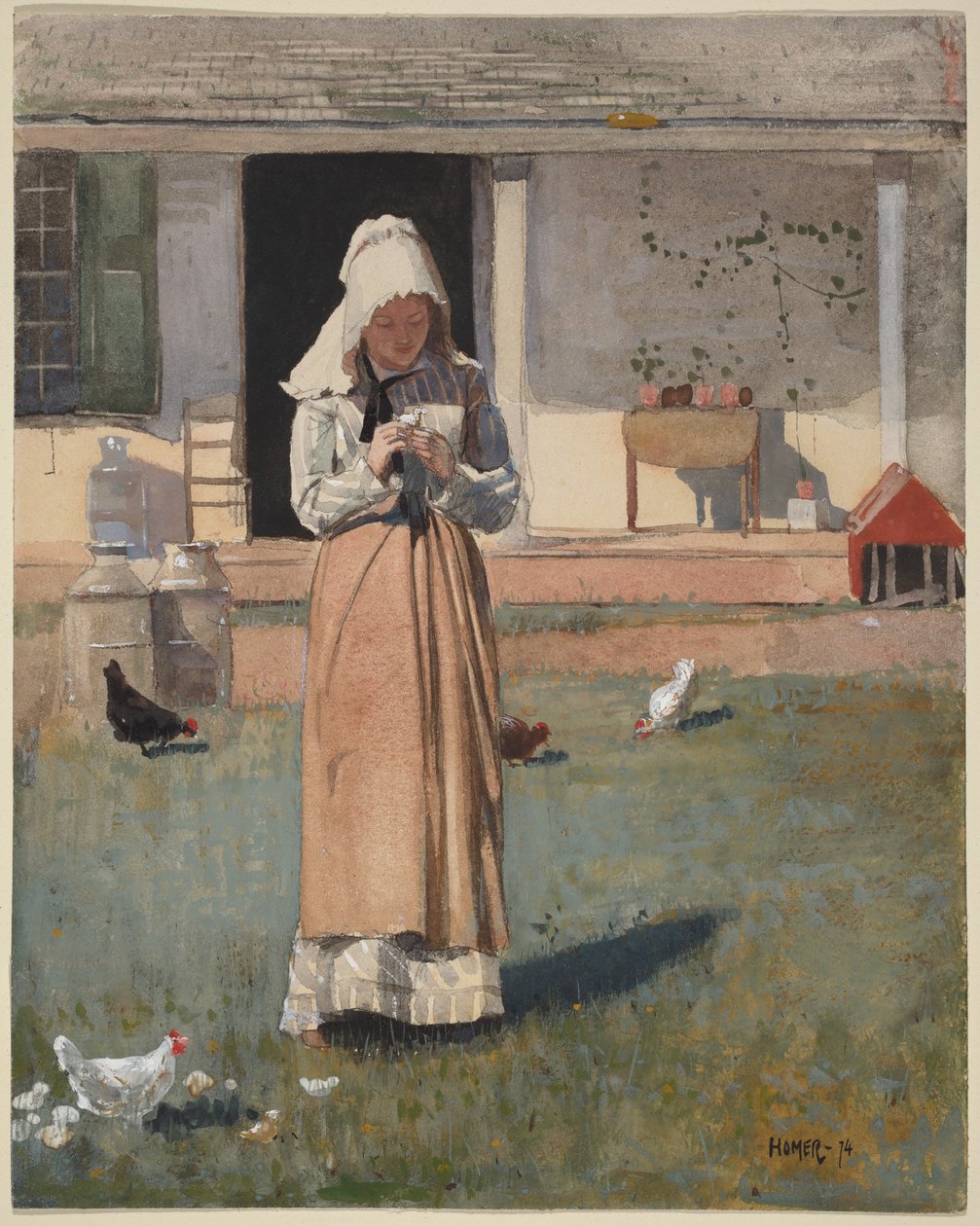 A Sick Chicken by Winslow Homer