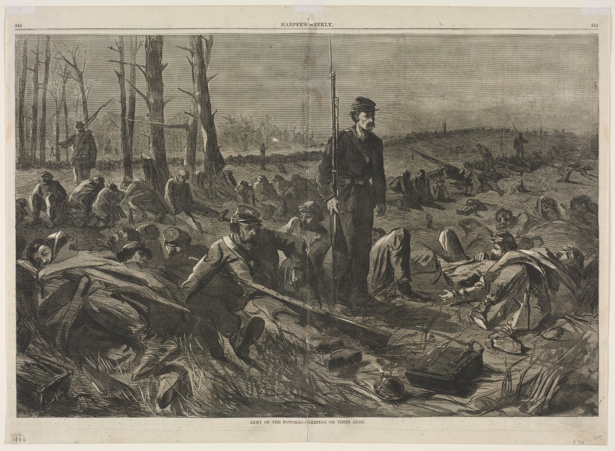 Army of the Potomac - Sleeping on Their Arms by Winslow Homer