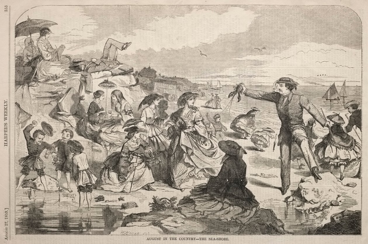August in the Country - The Seashore by Winslow Homer
