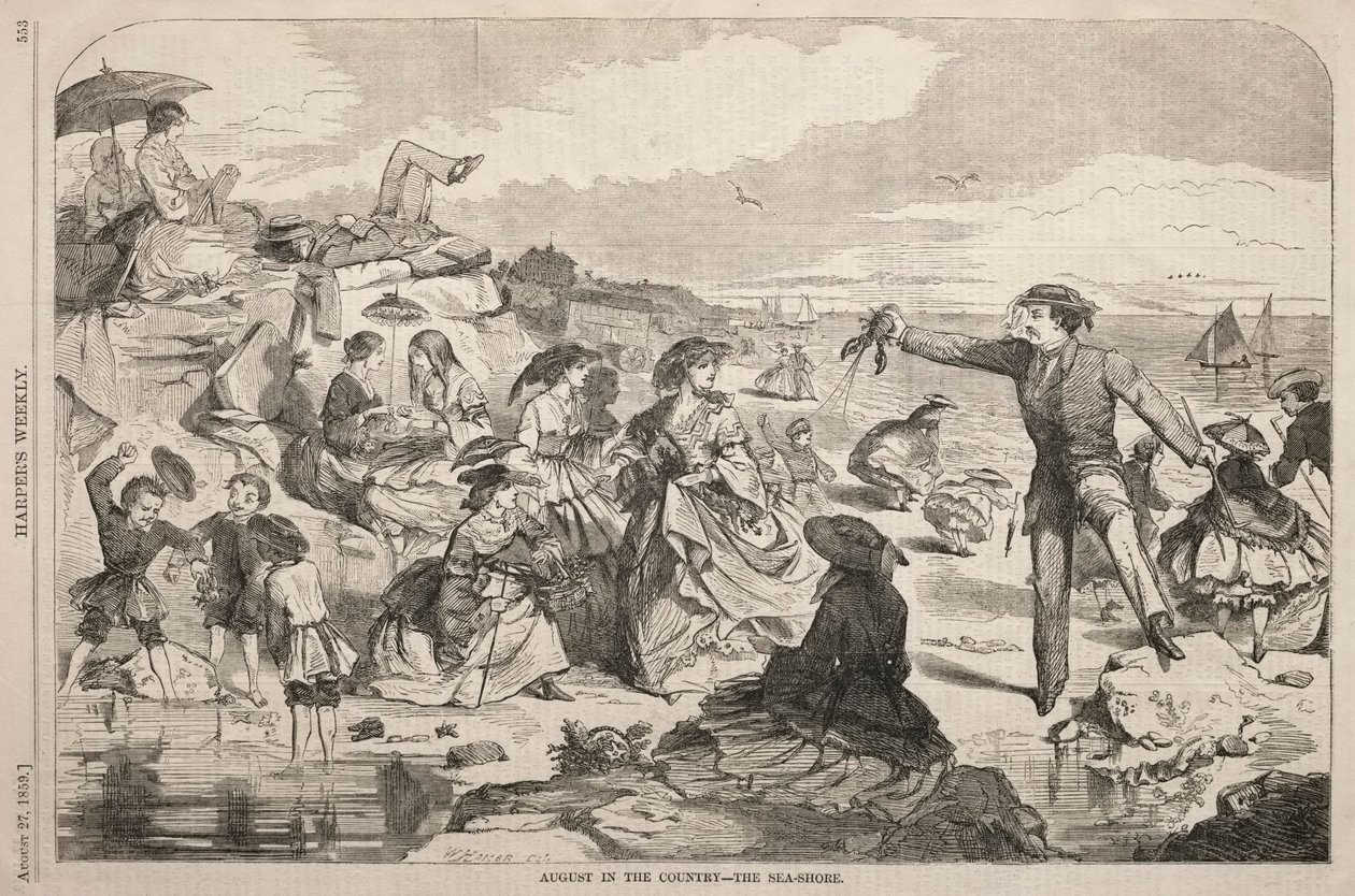 August in the Country - The Seashore by Winslow Homer