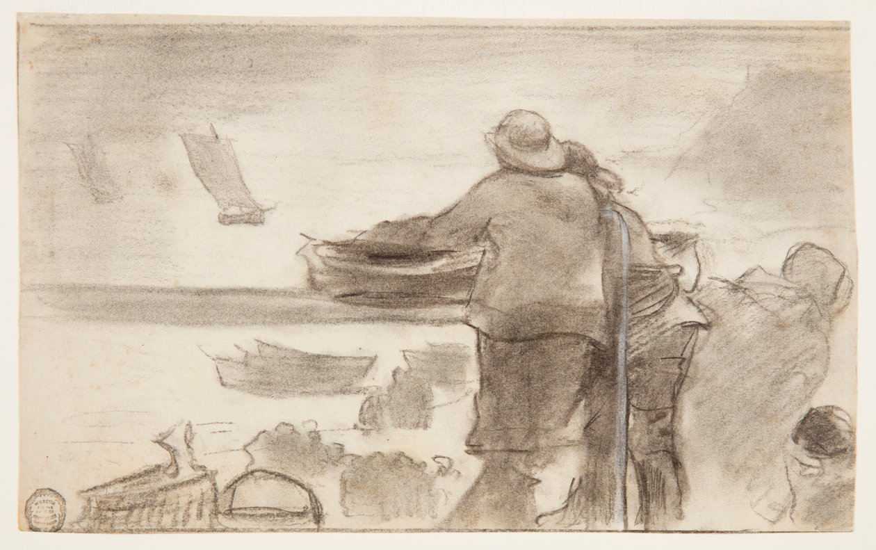 Beach with Boats and People, Cullercoats, England by Winslow Homer