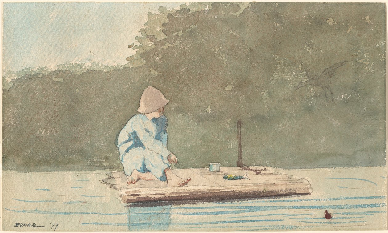 Boy on a Raft by Winslow Homer