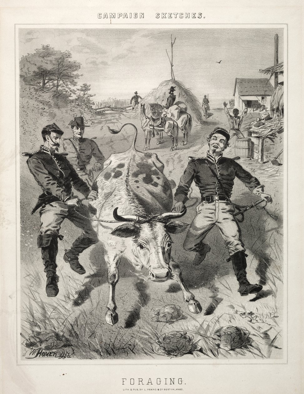 Campaign Sketches: Foraging, 1863 by Winslow Homer