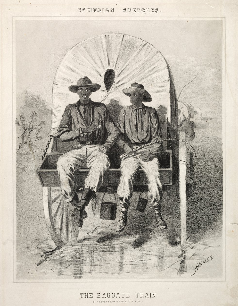 Campaign Sketches: The Baggage Train, 1863 by Winslow Homer
