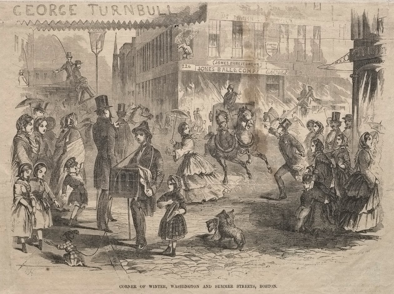 Corner Winter, Washington and Summer Streets, Boston by Winslow Homer