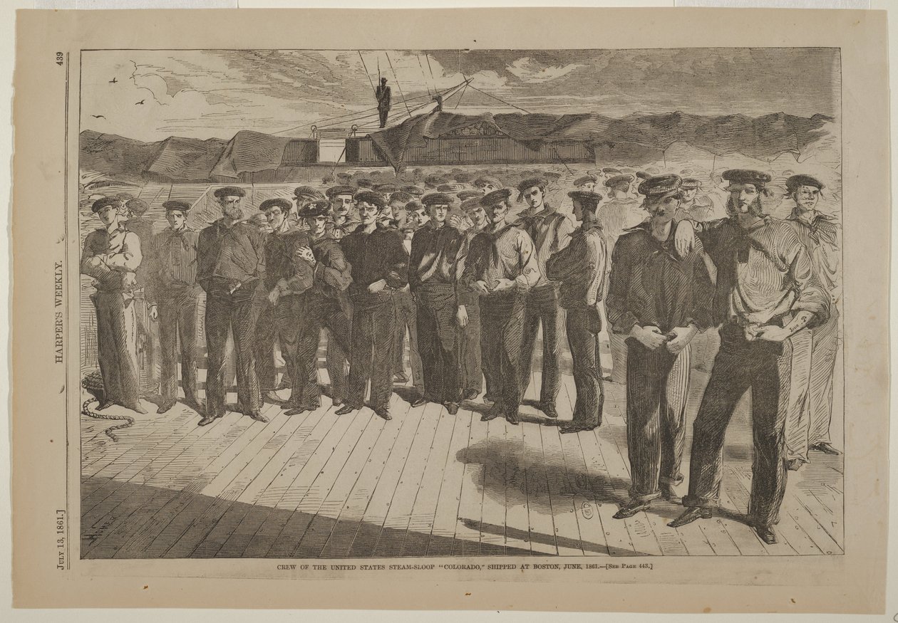 Crew of the U. S. Steam-Sloop Colorado Shipped at Boston, June 1861 by Winslow Homer