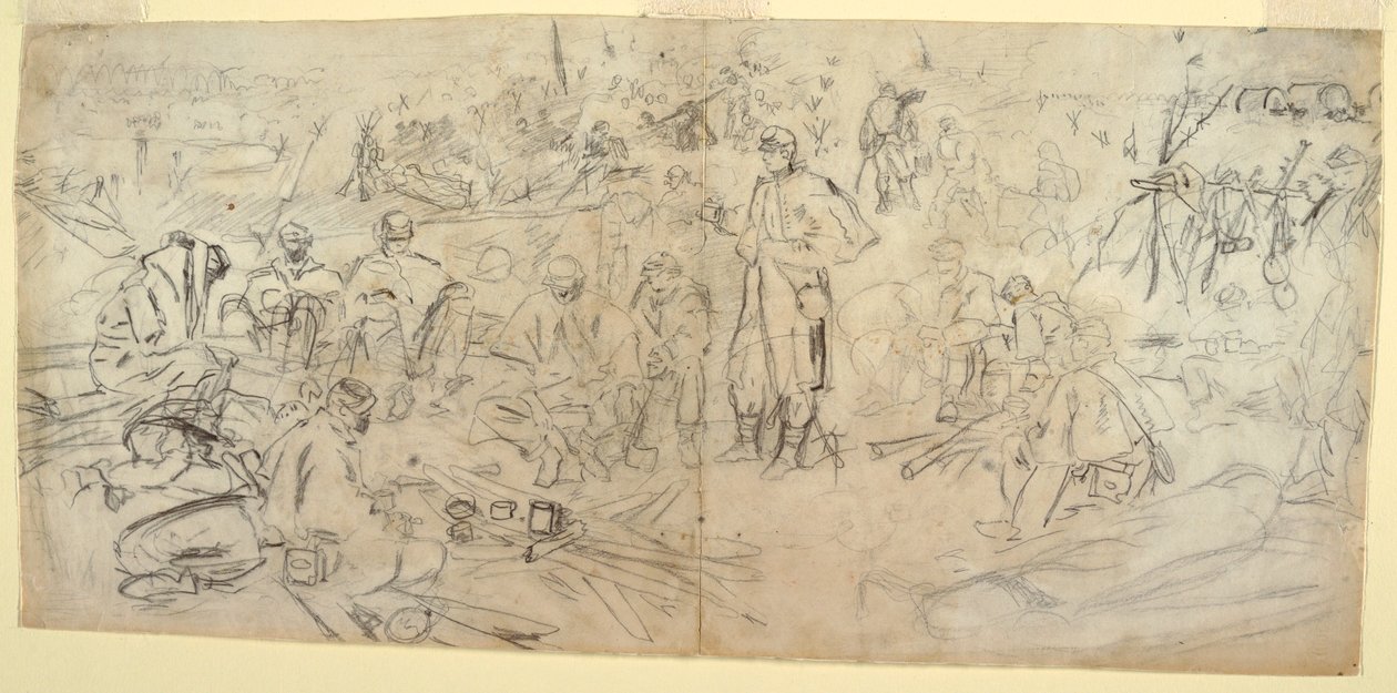 An Army Encampment, 1862 by Winslow Homer