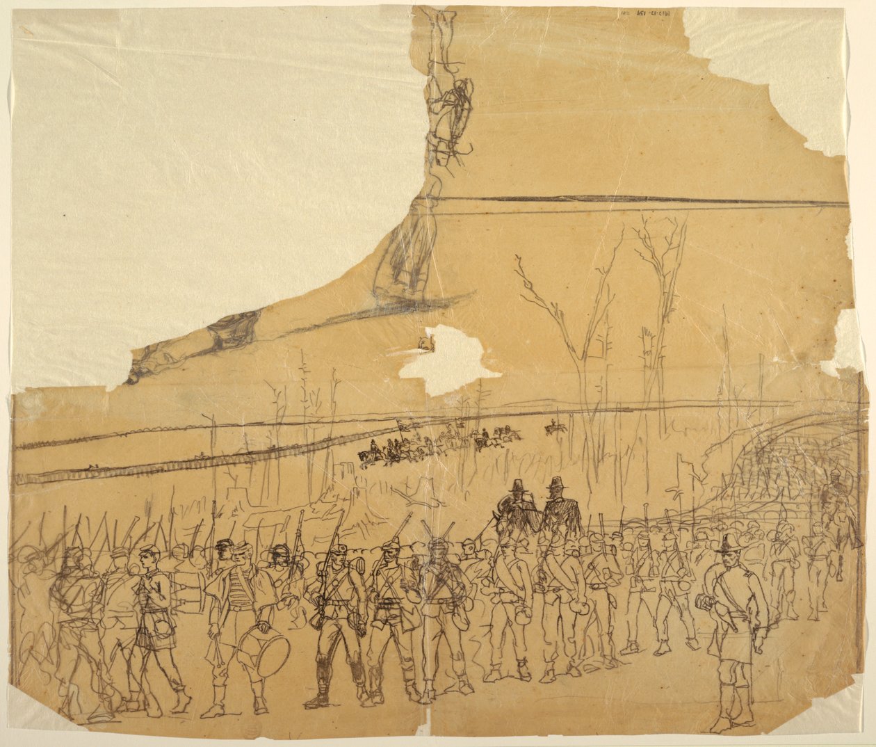 An Infantry Column on the March, 1862 by Winslow Homer