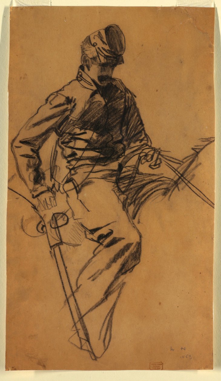 Drawing, Cavalry Soldier on Horseback, 1863 by Winslow Homer