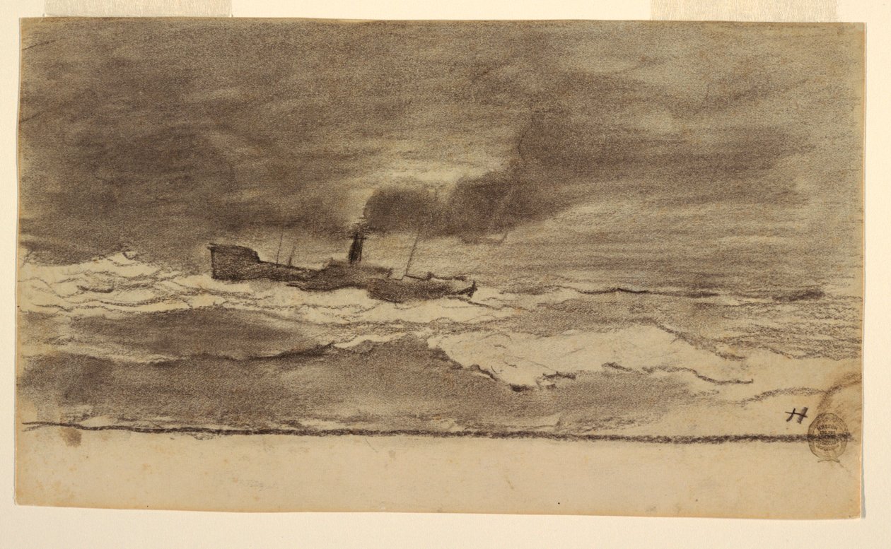 Seascape with Fishing Trawler, Cullercoats, England, 1881-82 by Winslow Homer
