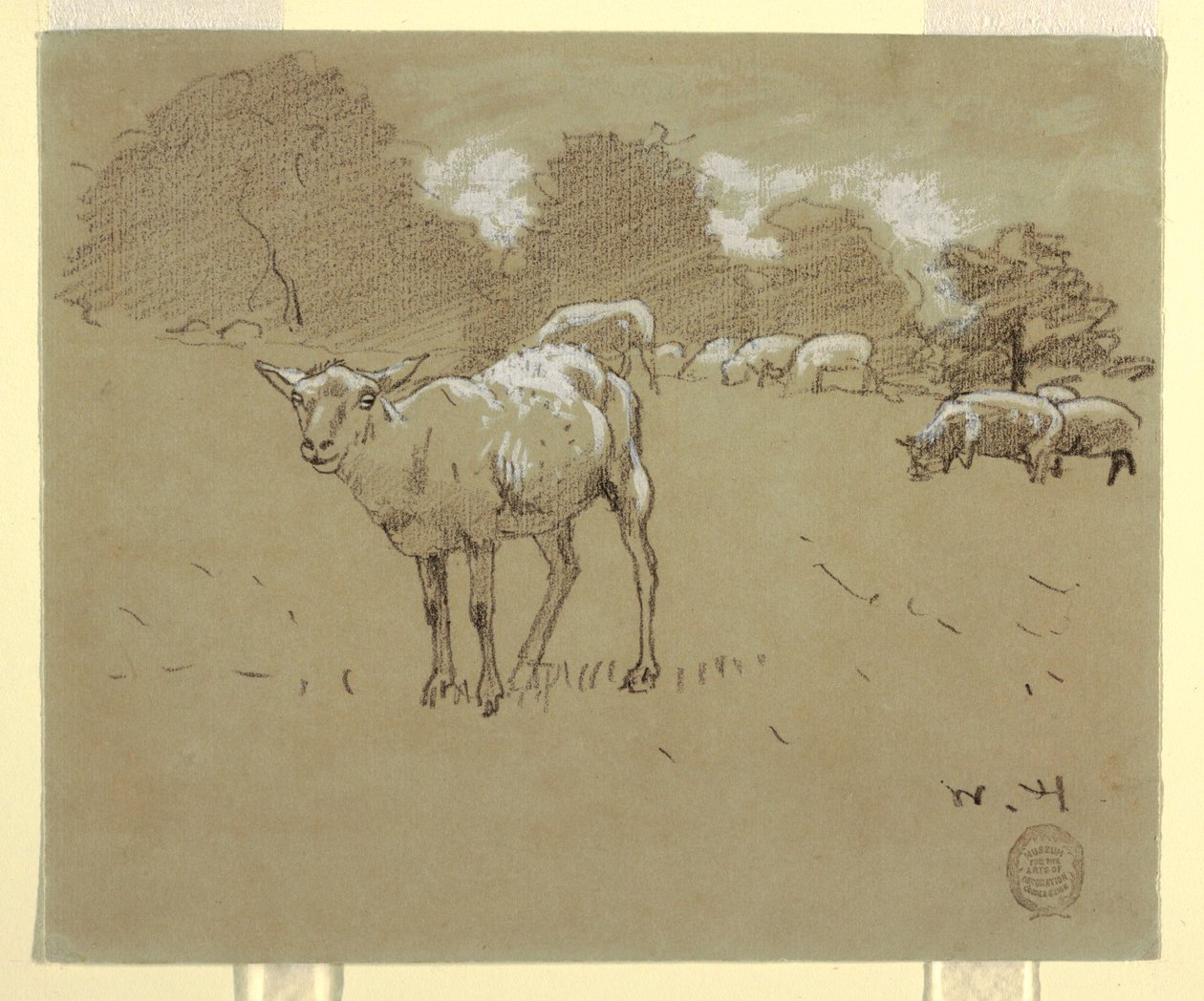 Sheep Grazing in a Field, ca. 1875–78 by Winslow Homer