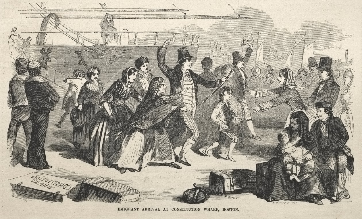 Emigrant Arrival at Constitution Wharf, Boston by Winslow Homer