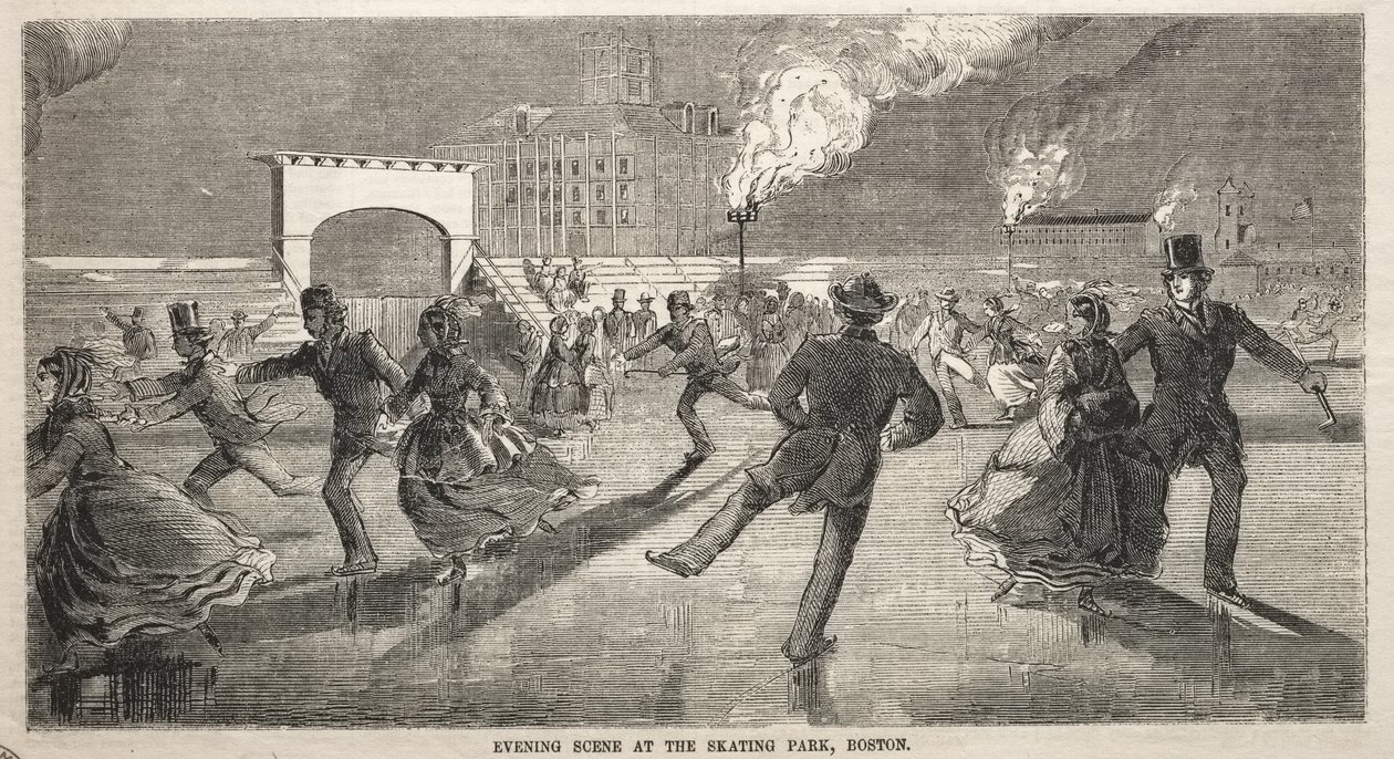 Evening Scene at the Skating Park, Boston by Winslow Homer