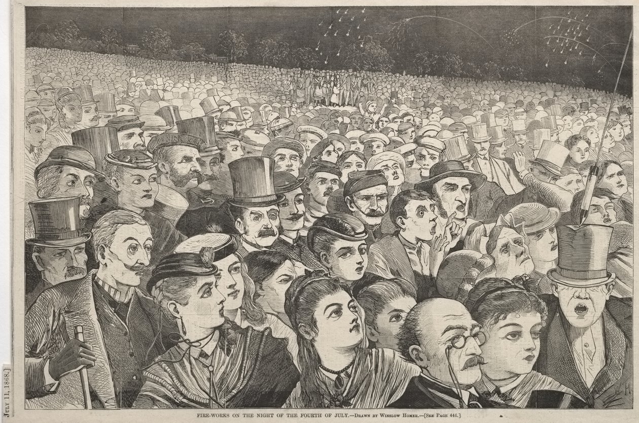 Fireworks on the Night of the Fourth of July by Winslow Homer