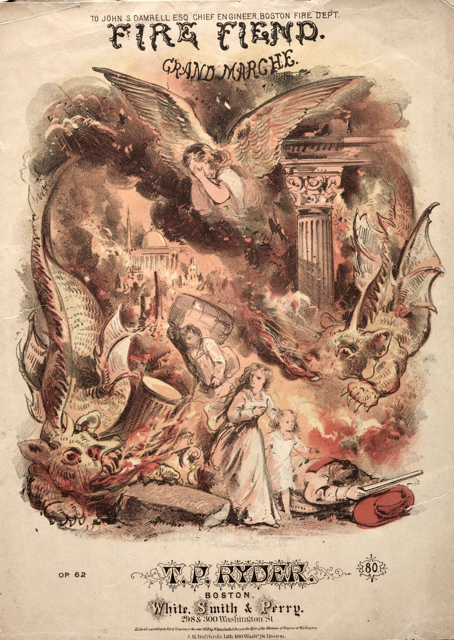 Fire Fiend - Sheet Music Cover by Winslow Homer