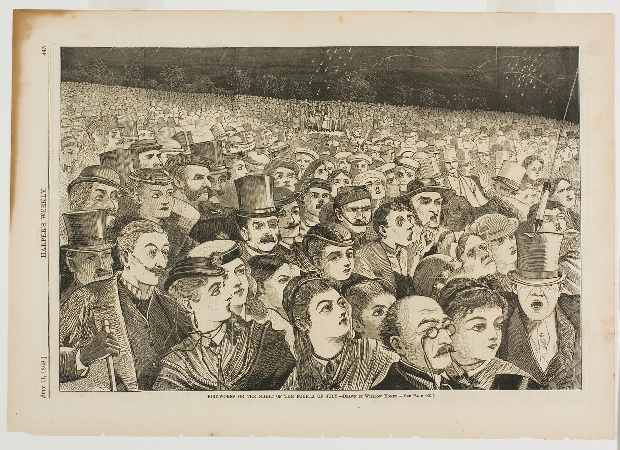 Fireworks on the Night of the Fourth of July by Winslow Homer