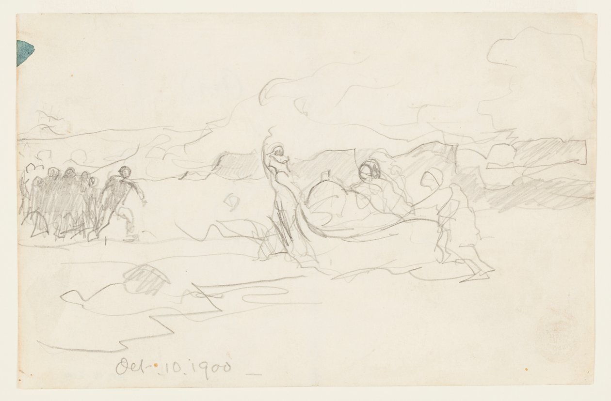 Fishermen Beaching a Dory by Winslow Homer