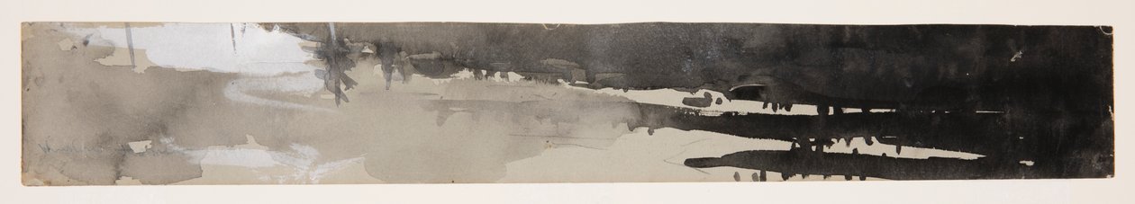 Fragment of "Trout Fishing, Lake St. John, Quebec" by Winslow Homer