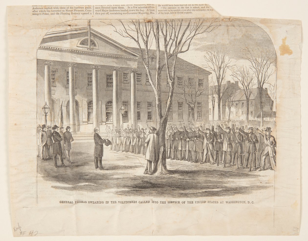 General Thomas Swearing in the Volunteers Called into the Service of the United States at Washington D.C. by Winslow Homer