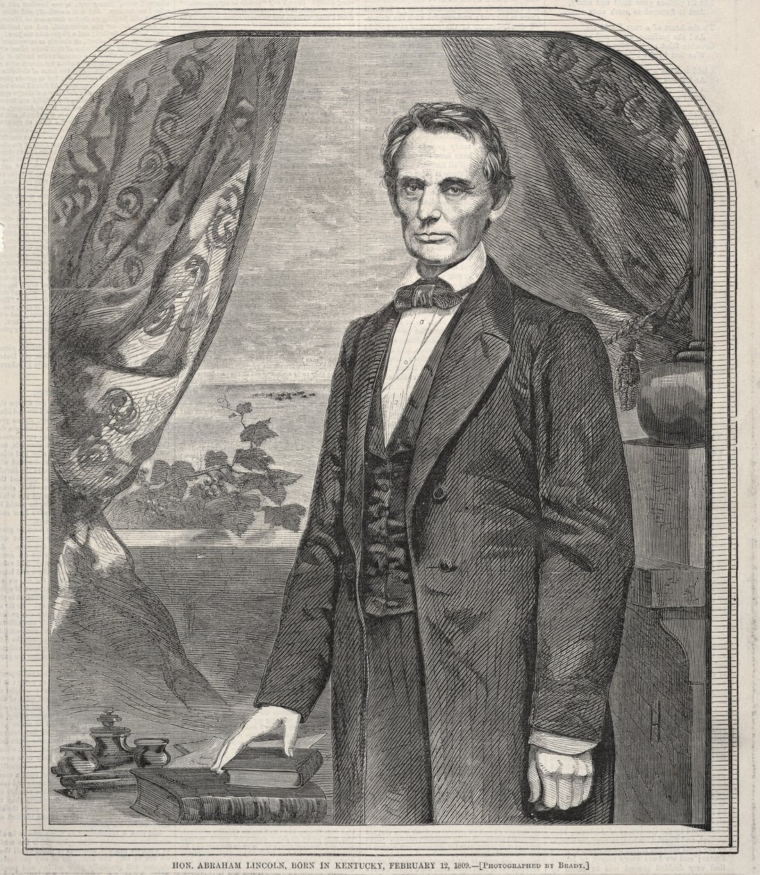 Hon. Abraham Lincoln, Born in Kentucky, February 12, 1809 by Winslow Homer