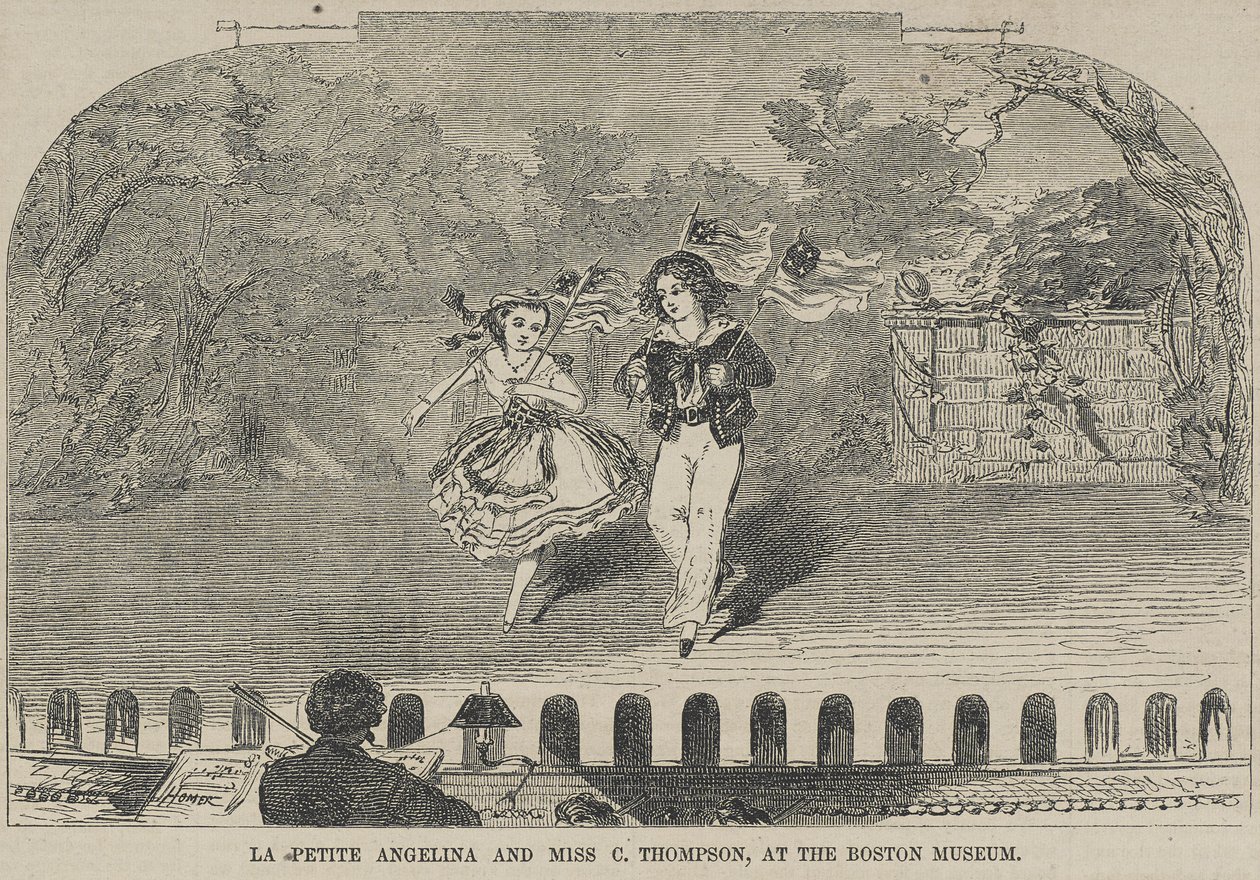 La Petite Angelina and Miss C. Thompson, at the Boston Museum by Winslow Homer