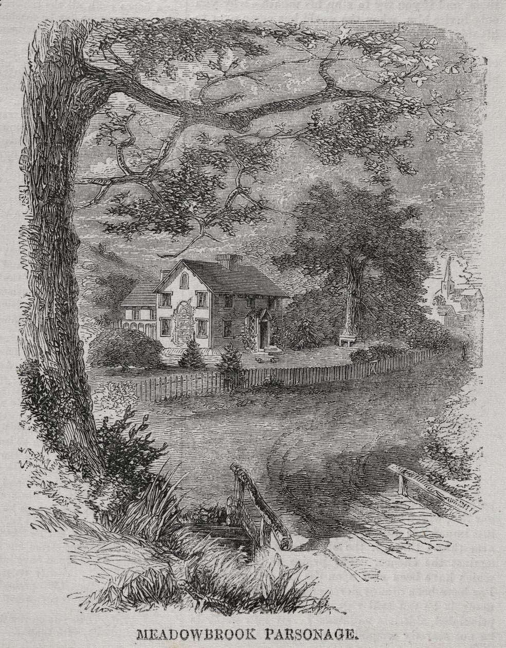 Meadowbrook Parsonage by Winslow Homer