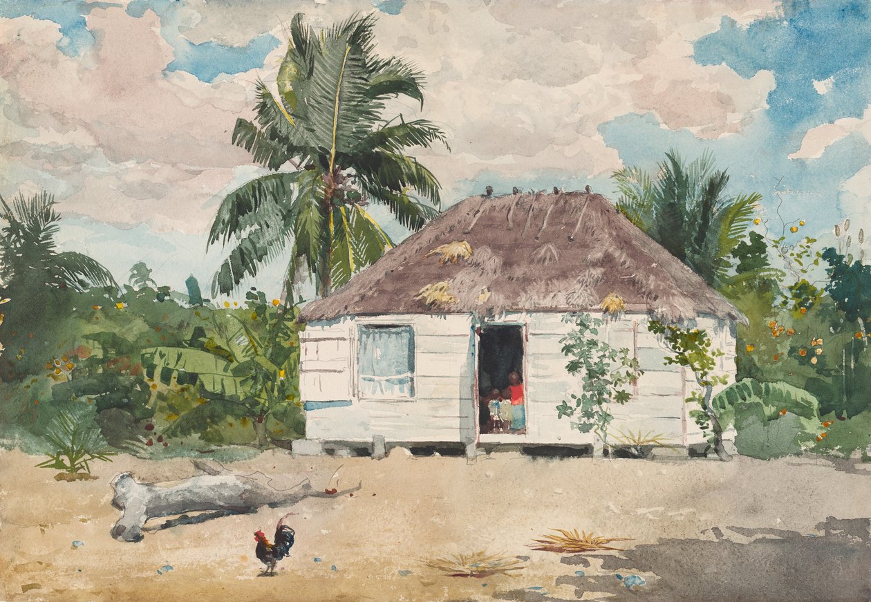 Native Hut at Nassau by Winslow Homer