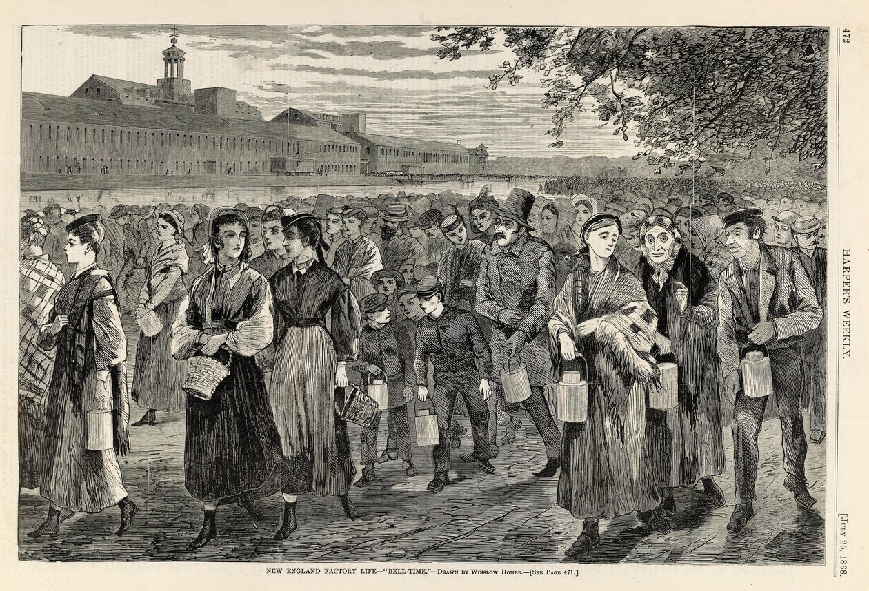 New England Factory Life--Bell-Time by Winslow Homer