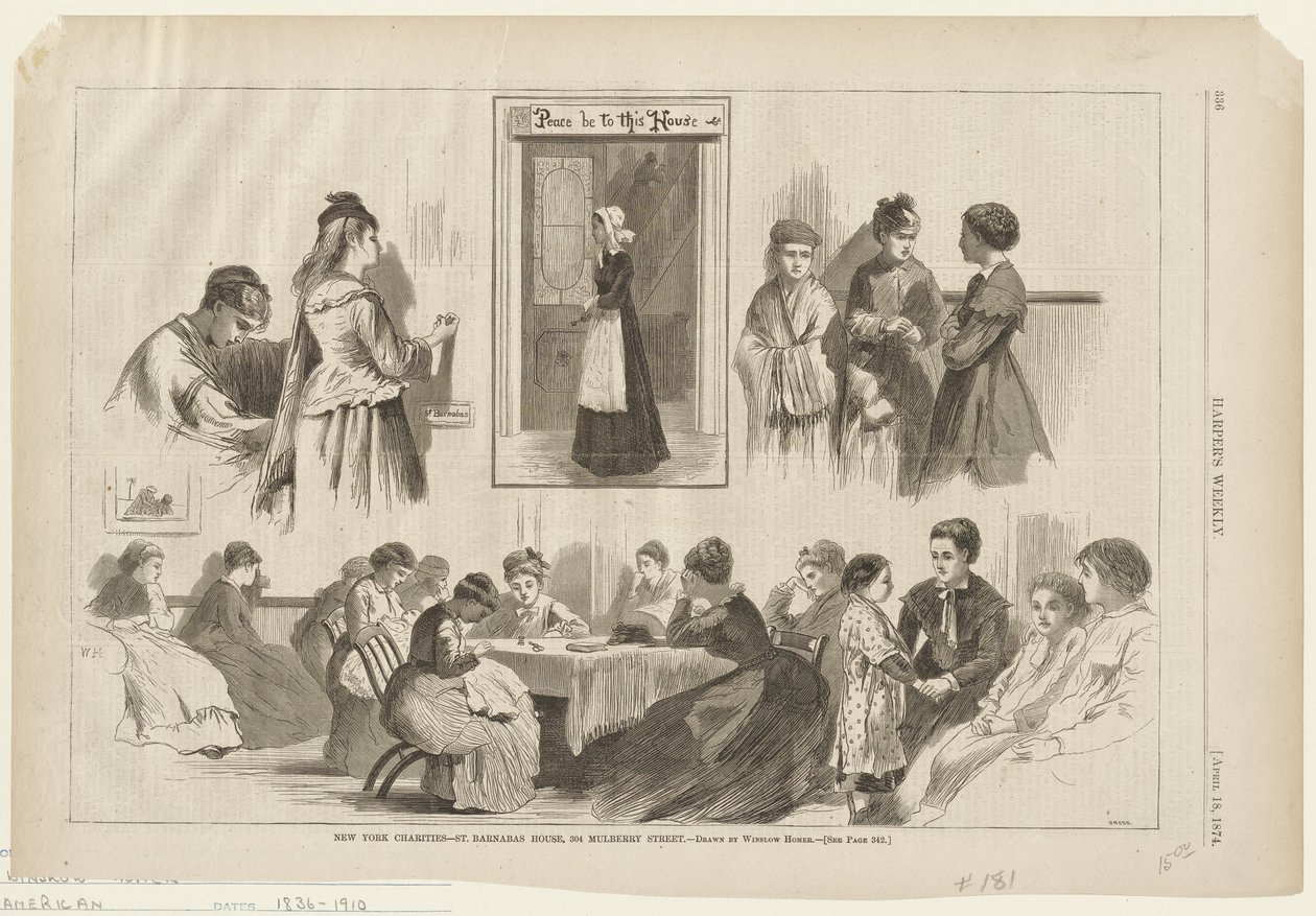 New York Charities -- St. Barnabas House by Winslow Homer